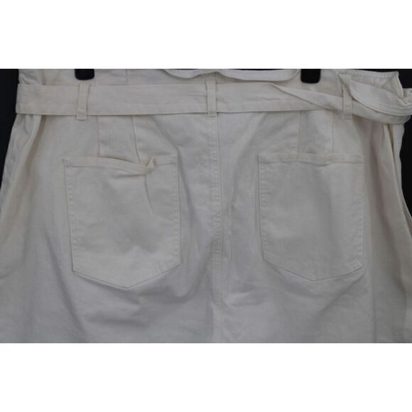 Eloquii Women's Jeans Denim pants size 28 with belt WHITE - Picture 4 of 7